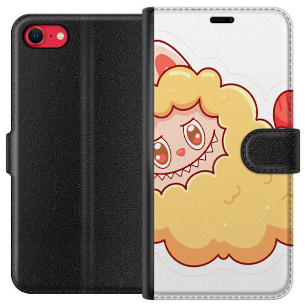 Apple iPhone 8 Tegnebogsetui Labubu Vaskebjørn Pop Mart Figur Samlerobjekt Sød Design Populært Motiv Kunstlegetøj Kreativ Figurserie