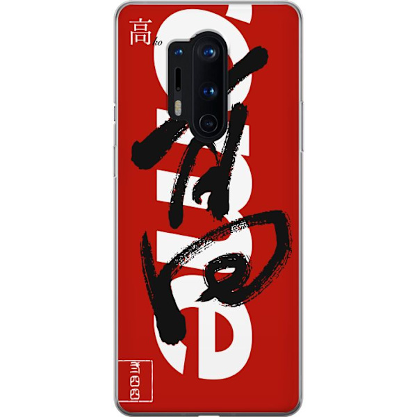 OnePlus 8 Pro Gjennomsiktig deksel Supreme Rød Graffiti Streetwear Design Moteikon Trend Graffitimønster Populært Urbant Gate Moter