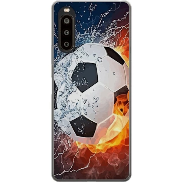 Sony Xperia 10 II Gjennomsiktig deksel Fotball Eld