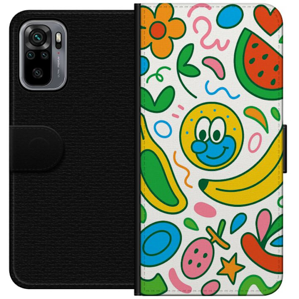 Xiaomi Redmi Note 10S Tegnebogsetui Sommerfugle Slør