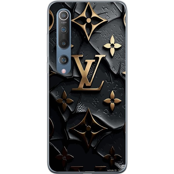 Xiaomi Mi 10 5G Gennemsigtig cover Louis Vuitton Mørk Tilstand Design Sort Luksus Stil Mode Populær Grafisk Mønster Modeikon Luksusmærke