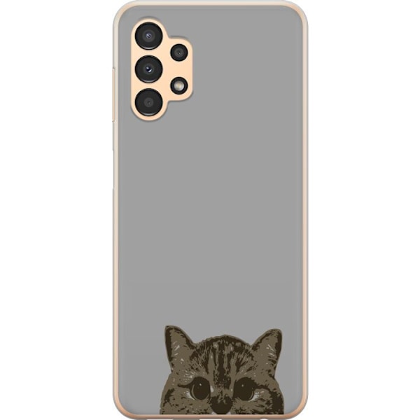 Samsung Galaxy A13 Genomskinligt Skal Grå Kattblick – stilr