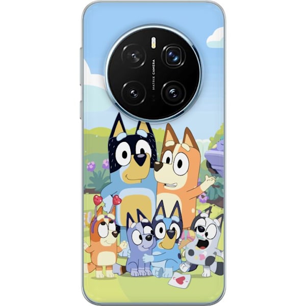 Honor Magic7 Pro Genomskinligt Skal Bluey mobilskal med hela familjen i färgglad design