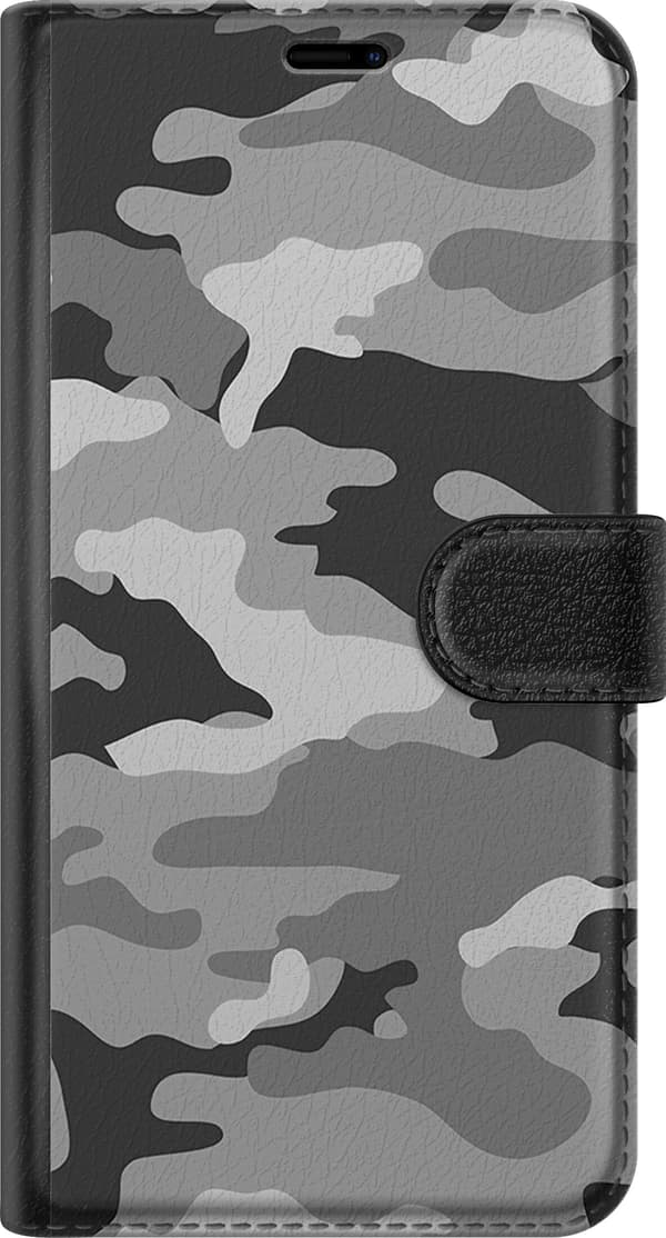 Kompatibel Tegnebogsetui til Sony Xperia 10 IV Militær B/W