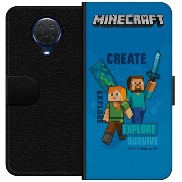 Nokia G20 Tegnebogsetui Minecraft Huler