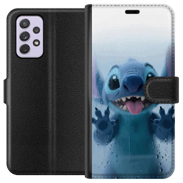 Samsung Galaxy A52s 5G Plånboksfodral Stitch Window View – Stitch vid ett fönster i söt stil