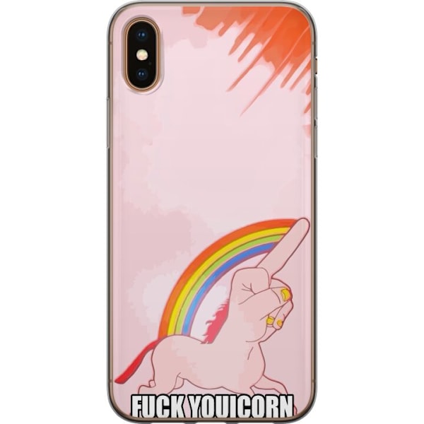 Apple iPhone X Genomskinligt Skal Fuck Unicorn