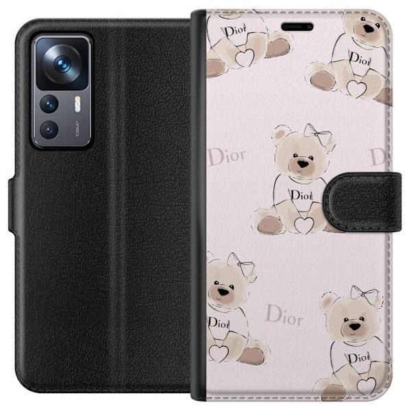 Xiaomi 12T Tegnebogsetui Teddy Dior Vibes - luksuriøs bamse i