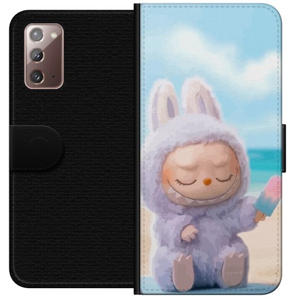 Samsung Galaxy Note20 Lompakkokotelo Labubu Vaaleanpunainen Tu