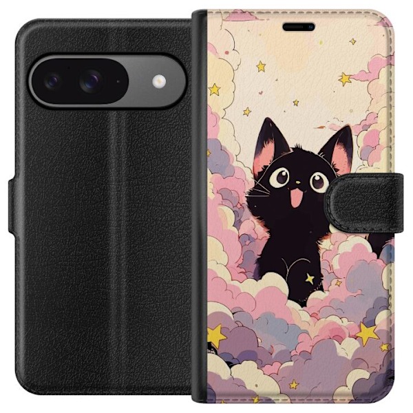 Google Pixel 9 Tegnebogsetui Kawaii Kat