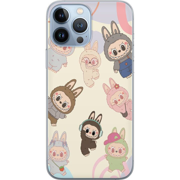 Apple iPhone 13 Pro Max Gennemsigtig cover Labubu Pop Mart Samling Motiv Figur Samling Design Populært Art Toy Pop Mart Kreativ Grafisk
