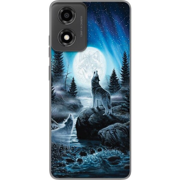 Motorola Moto E14 Läpinäkyvä kuori Valvo yöllä