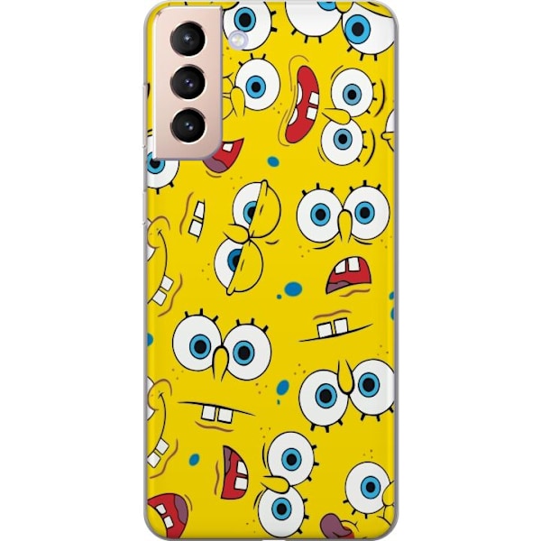 Samsung Galaxy S21 Gennemsigtig cover SvampBob Firkant