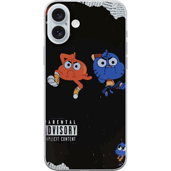 Apple iPhone 16 Plus Gennemsigtig cover Gumball og Darwin