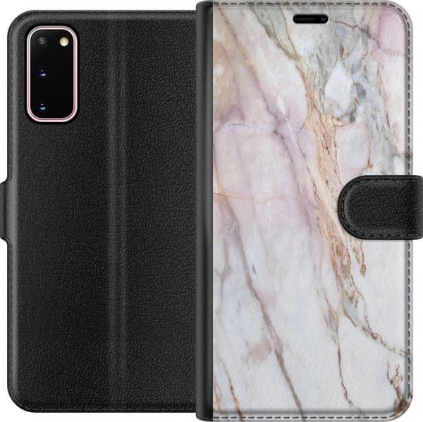 Kompatibelt Lommeboketui til Samsung Galaxy S20 Marmor