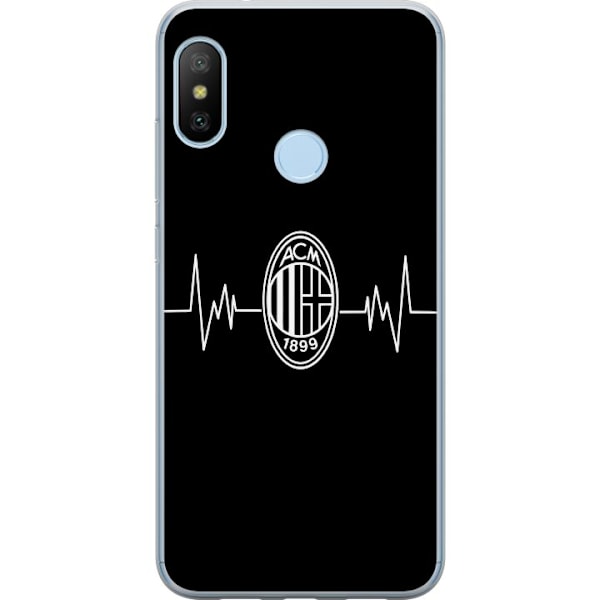 Xiaomi Mi A2 Lite Gjennomsiktig deksel AC Milan