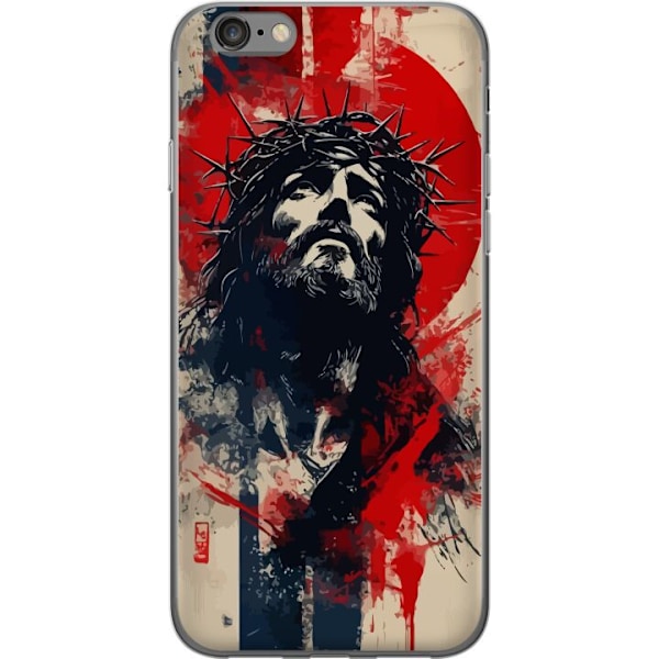 Apple iPhone 6 Läpinäkyvä kuori Jeesus ristillä - kristill