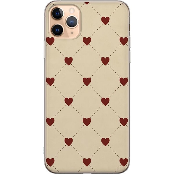 Apple iPhone 11 Pro Max Läpinäkyvä kuori Sydänverkko