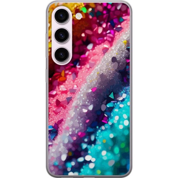 Samsung Galaxy S23 Gjennomsiktig deksel Glitter