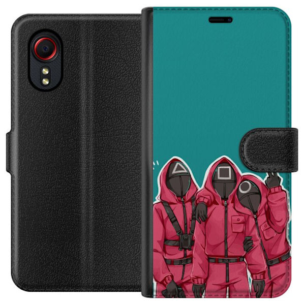 Samsung Galaxy Xcover 5 Lompakkokotelo Squid Game Hahmot Graafinen Suunnittelu Sarjakuvasarjan Hahmot Suosittu TV-Teema Aasialainen Tyyli Jännittäv