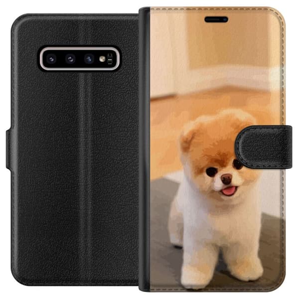 Kompatibelt Lommeboketui til Samsung Galaxy S10+ Søt Valp