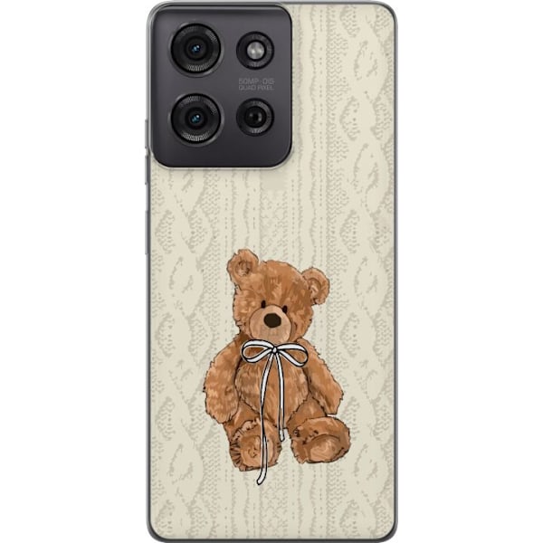 Motorola Moto G75 Gennemsigtig cover Lille Teddy – klassisk