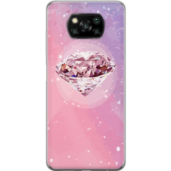 Xiaomi Poco X3 NFC Gennemsigtig cover Glitter Diamant
