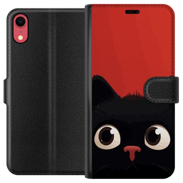 Kompatibel Tegnebogsetui til Apple iPhone XR Livlig Kat