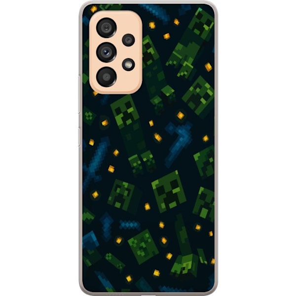 Samsung Galaxy A53 5G Läpinäkyvä kuori Minecraft Dungeons Mob