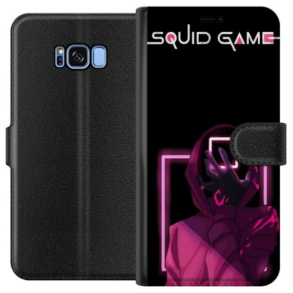 Samsung Galaxy S8 Plånboksfodral Squid Game Tema Populär Serie Motiv Grafiskt Ikoniskt Design Asiatisk Popkultur Spänning Drama