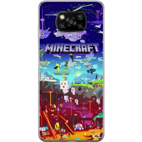 Xiaomi Poco X3 NFC Genomskinligt Skal Minecraft