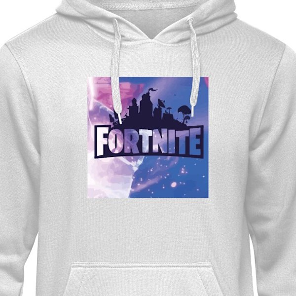 Barn-Hoodie | Mjuk Huvtröja för Barn Fortnite grå 7-8 År