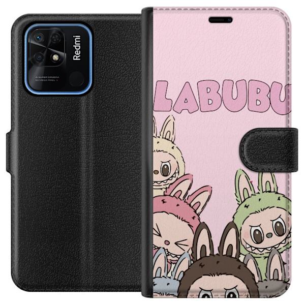 Xiaomi Redmi 10C Lompakkokotelo Labubu Pop Mart Hahmot Keräilykohteet Suosittu Hahmosarja Suunnittelu Pop Mart Leikkikalutaide Aihe