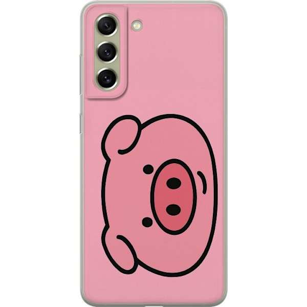Samsung Galaxy S21 FE 5G Läpinäkyvä kuori Kawaii Piggy