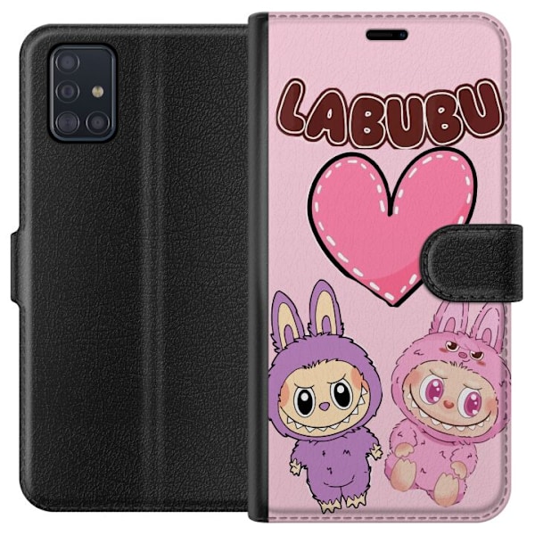 Samsung Galaxy A51 Tegnebogsetui Labubu Pink Monster