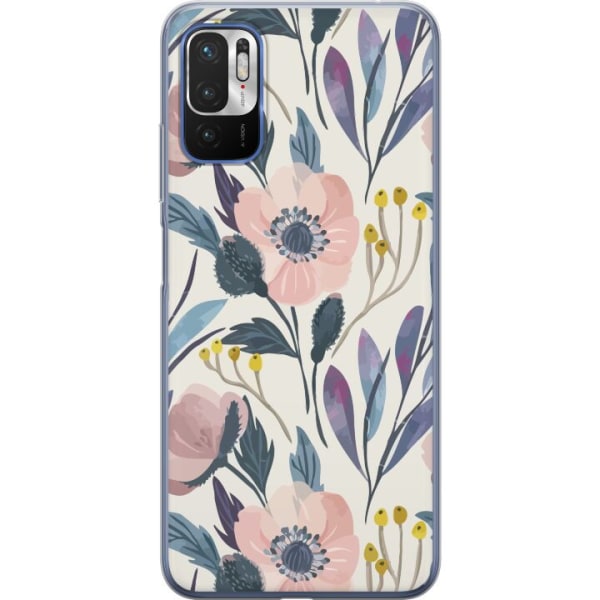 Xiaomi Redmi Note 10 5G Gennemsigtig cover Blomsterlykke