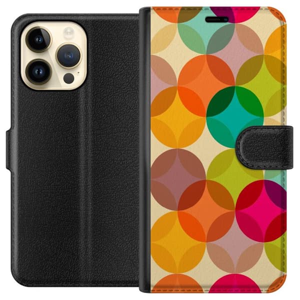 Kompatibel Tegnebogsetui til Apple iPhone 15 Pro Max Mønster