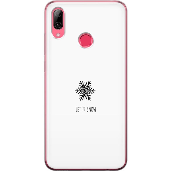 Huawei Y7 (2019) Genomskinligt Skal Låt de snöa