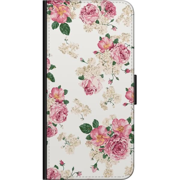 Kompatibel Tegnebogsetui til Xiaomi Redmi Note 9 Pro Retro Blomster