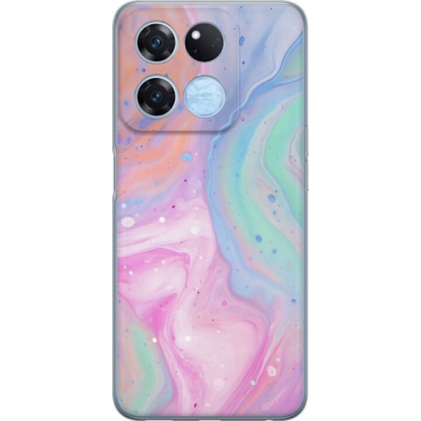 OnePlus Ace Racing Genomskinligt Skal Pastellmarmor
