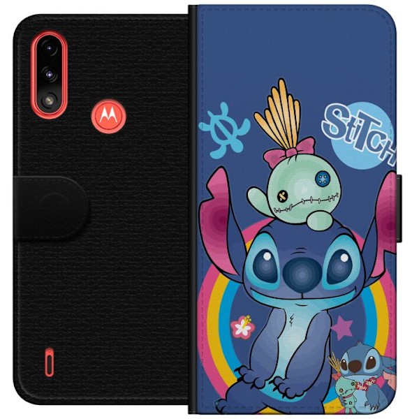 Motorola Moto E7 Power Lompakkokotelo Stitch ja ystävä