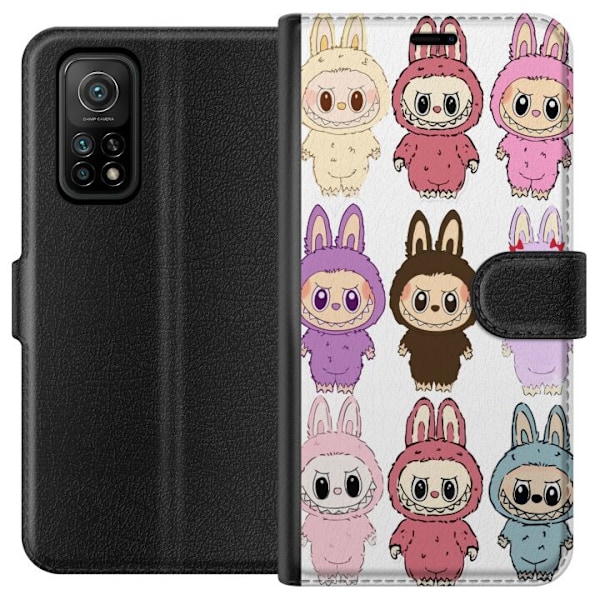 Xiaomi Mi 10T Pro 5G Lompakkokotelo Labubu Pink Monster - Popk