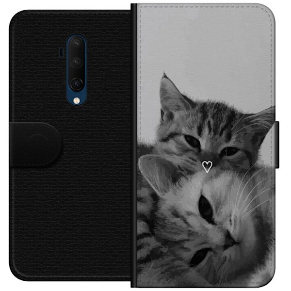 OnePlus 7T Pro Lommeboketui Katt Hjerte