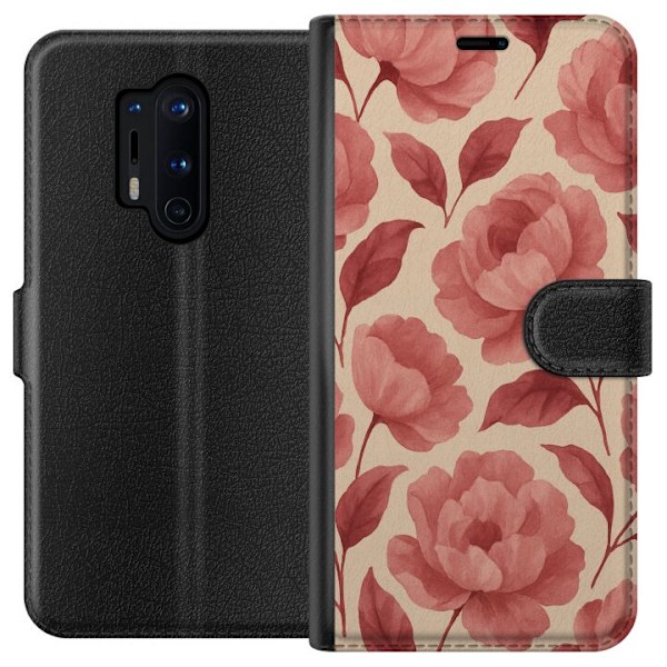 OnePlus 8 Pro Tegnebogsetui Roseblomst