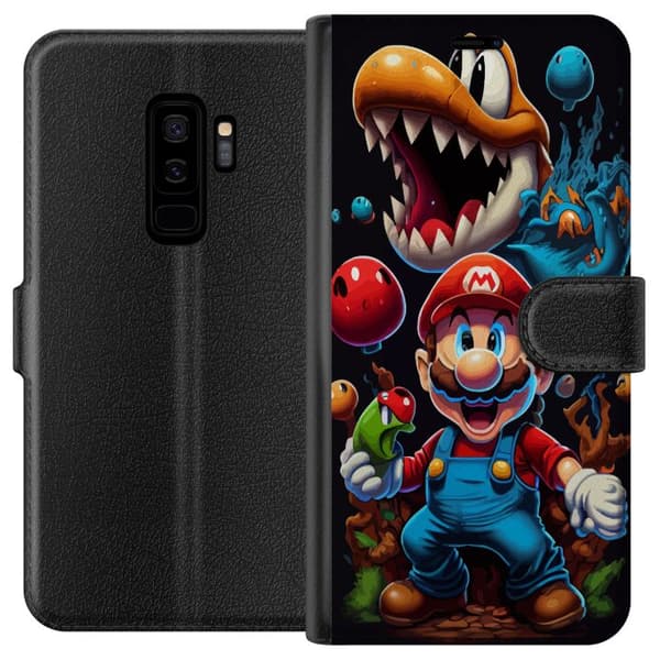 Kompatibel Tegnebogsetui til Samsung Galaxy S9+ Mario og venner