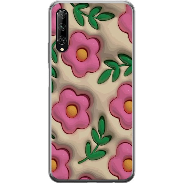 Huawei P smart Pro 2019 Gjennomsiktig deksel Boblende Blomster