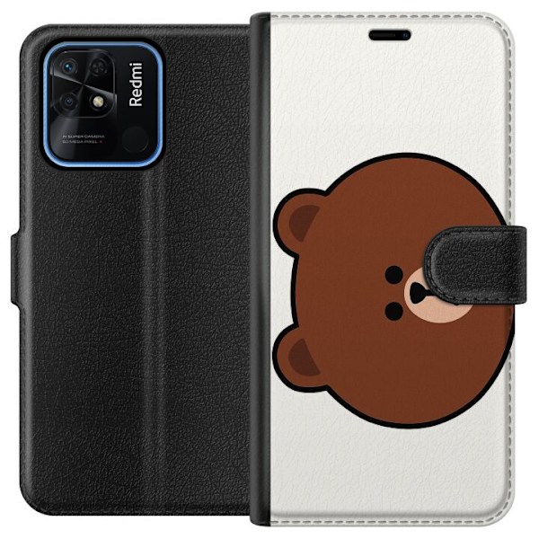 Xiaomi Redmi 10C Lompakkokotelo line friends brown
