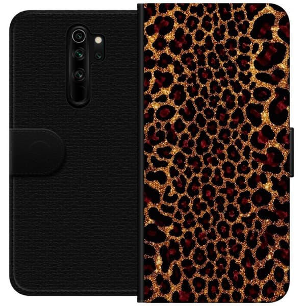 Kompatibel Tegnebogsetui til Xiaomi Redmi Note 8 Pro  Guldfarvet glitterleopard guld