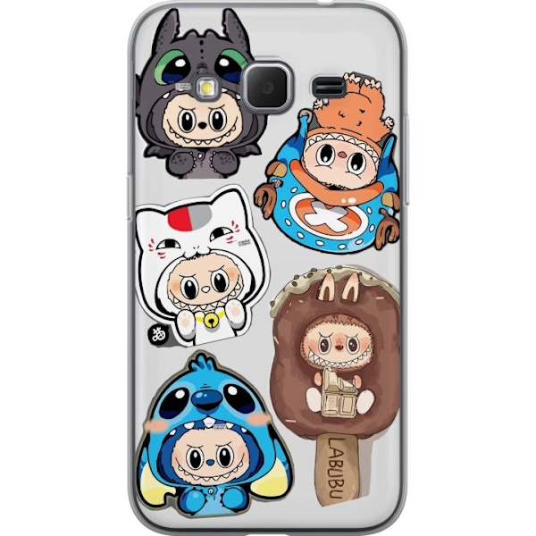 Samsung Galaxy Core Prime Läpinäkyvä kuori Labubu hahmokokoelma - Pop Mart Labubu The Monsters väriluulisessa muotoilussa