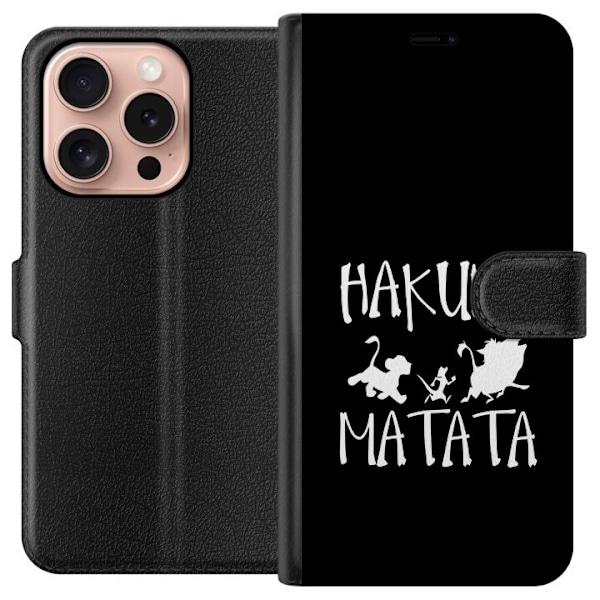 Apple iPhone 16 Pro Lompakkokotelo Hakuna Matata